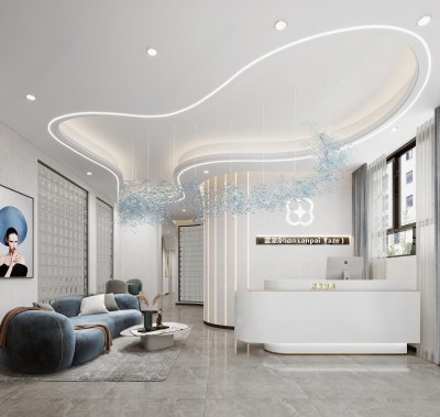 现代美容院3D模型下载